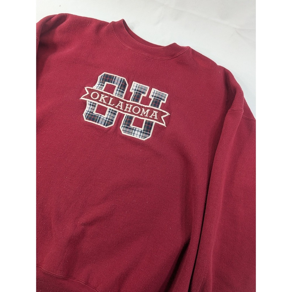 VTG 90s Men's OU Oklahoma University Sooners Crewneck Sweatshirt Heavyweight XXL